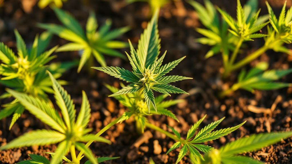 Cannabis cultivation in rich soil